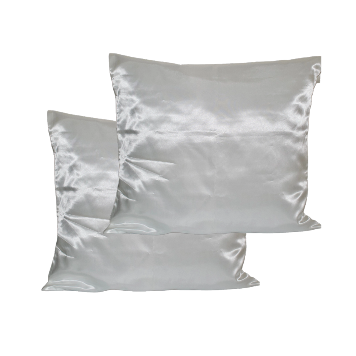 TAIE D'OREILLER EN SATIN BLANC CASSÉ